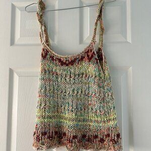 Free People Multicolour Artisinal Knit Cami